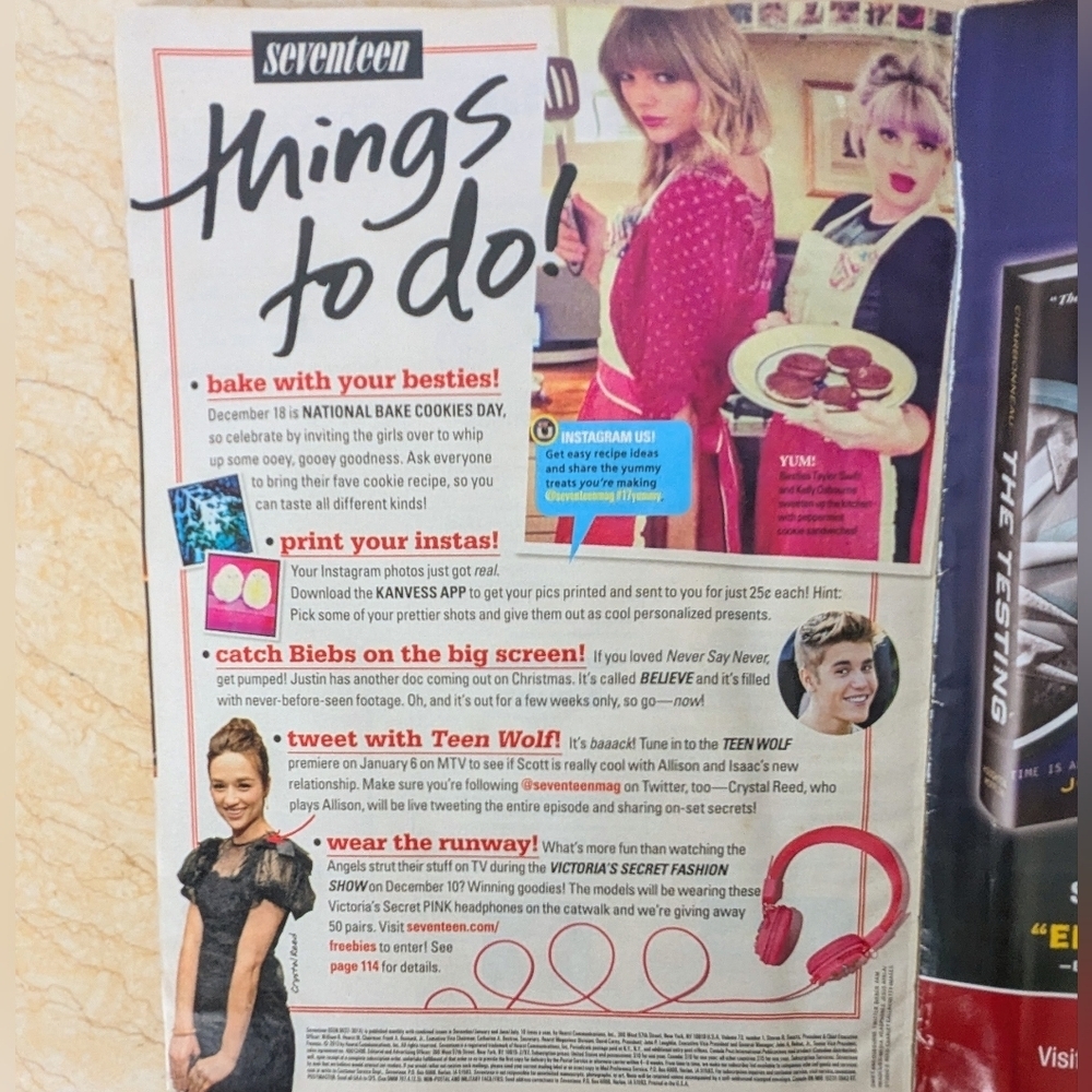 Seventeen Magazine One Direction Band 2013 - 2014 Issue With Poster - Picture 8 of 12